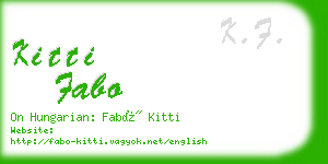 kitti fabo business card